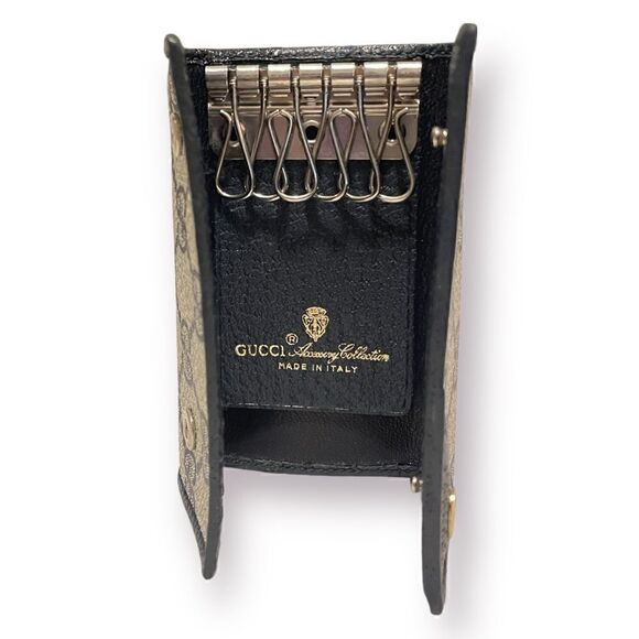 Vintage GUCCI Navy Blue Series 6-Keyring Mini-Wallet Holder with ORIGINAL TAG 😍 - Picture 11 of 11